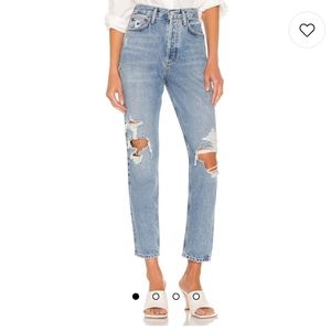 Women's Blue Distressed Jeans